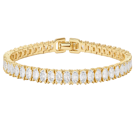 Gold Coloured Tennis Bracelet