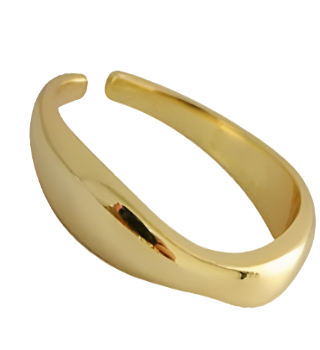 Gold toned open Ring