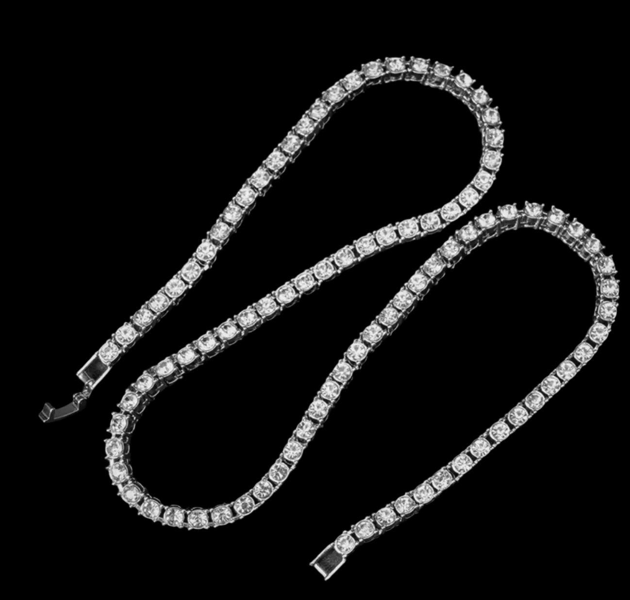 Silver Tone Tennis Chain